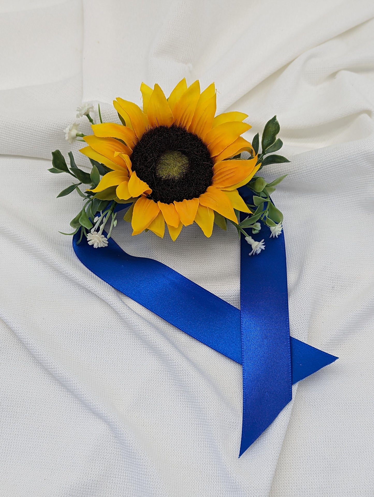 Blue Rose and Sunflower Wedding Flowers