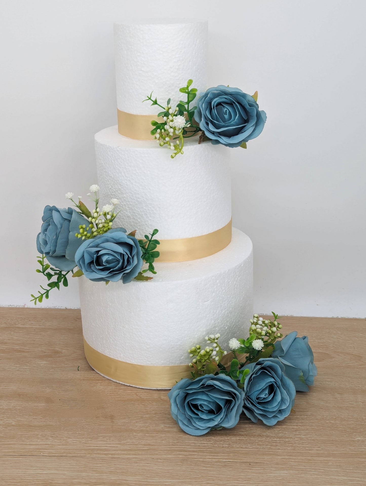 Teal Rose Cake Flowers