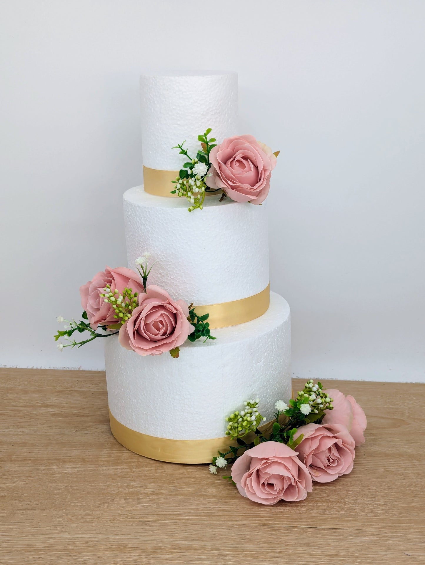 Pink Rose Cake Flowers