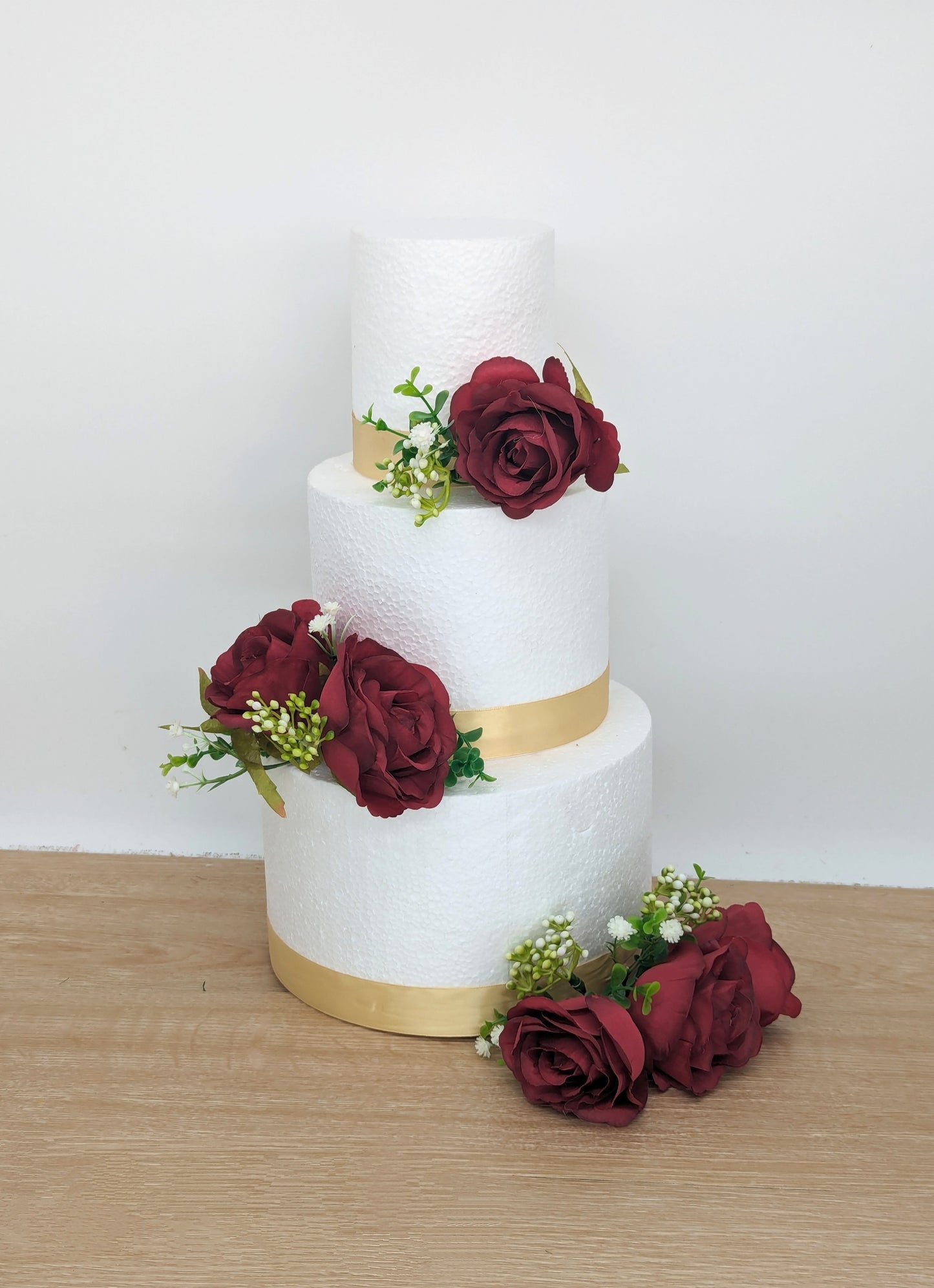 Burgundy Rose Cake Flowers