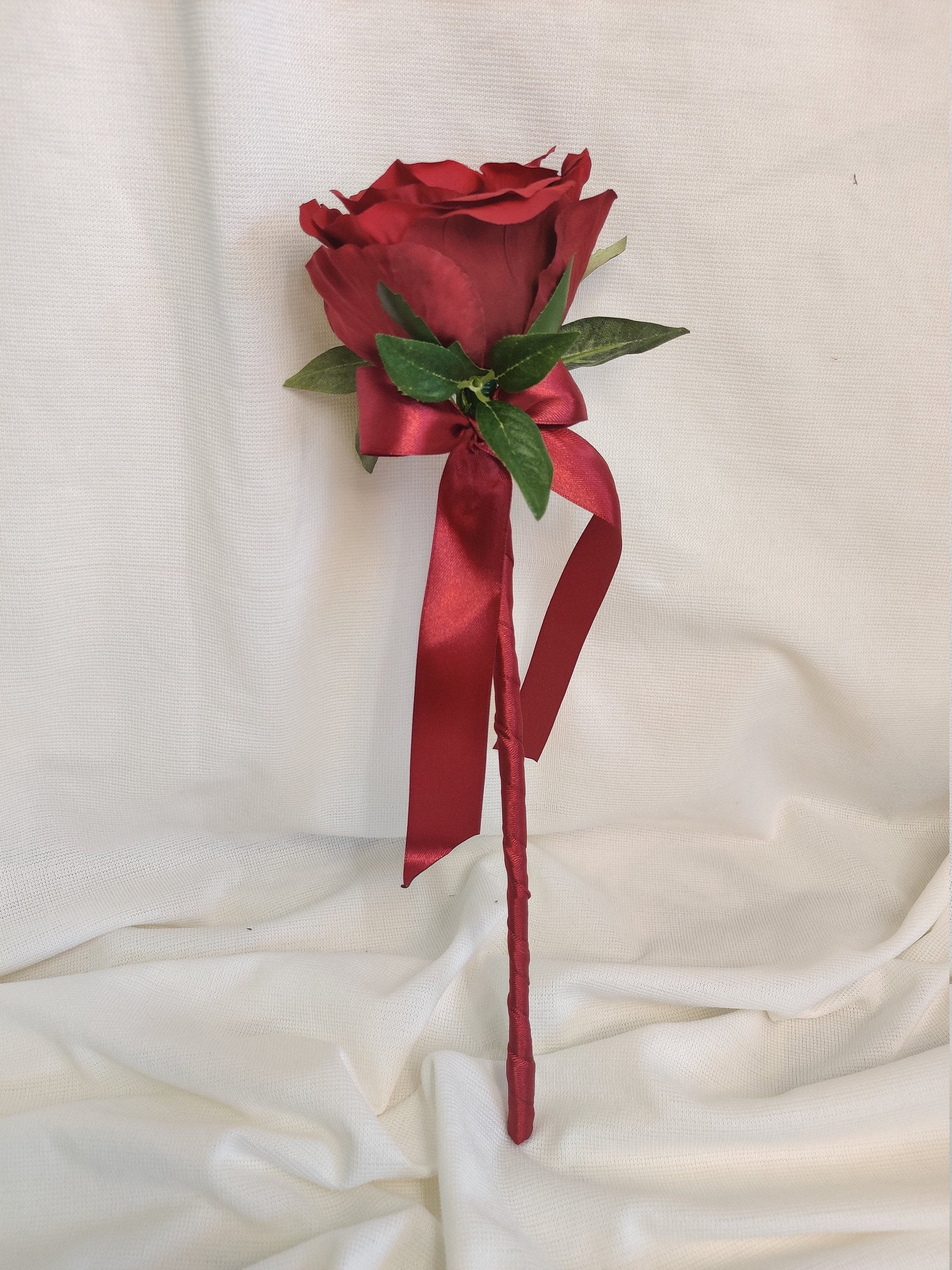 Large red rose wedding flowers