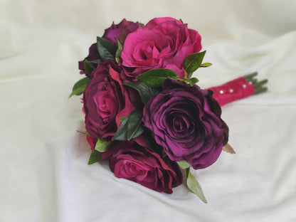 Purple Rose Wedding Flowers