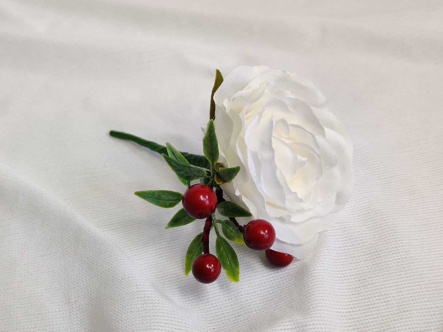 Ivory and Red Wedding Flowers