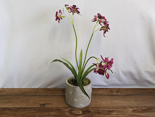 Artificial Columbine Plant in Bee Pot