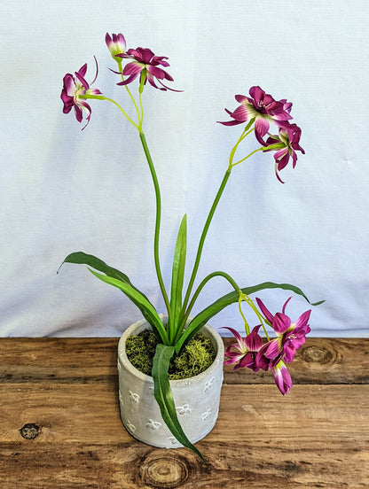 Artificial Columbine Plant in Bee Pot