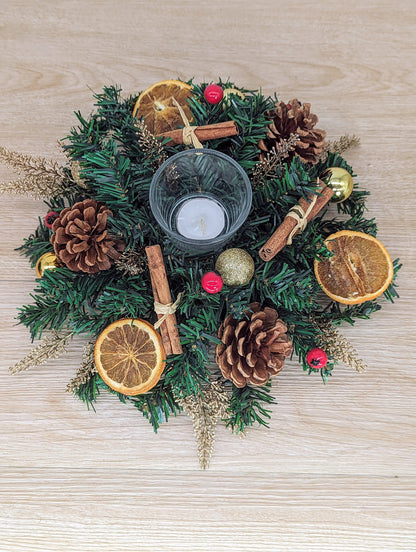 Country Cottage Christmas Table Centrepiece