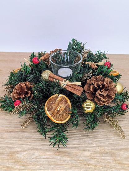 Country Cottage Christmas Table Centrepiece