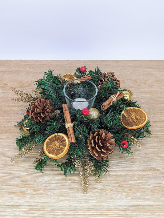 Country Cottage Christmas Table Centrepiece