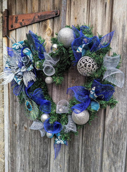 Peacock feather Heart Wreath