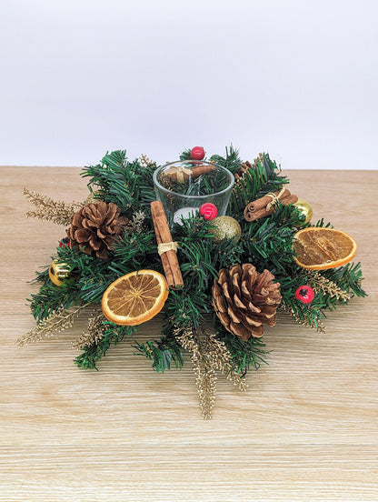 Country Cottage Christmas Table Centrepiece