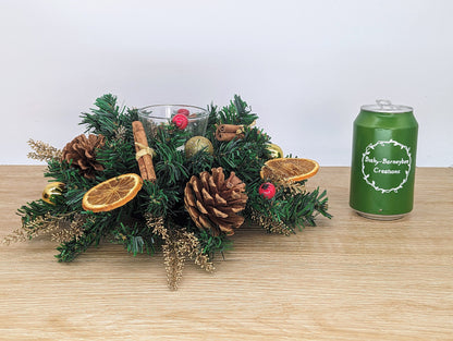 Country Cottage Christmas Table Centrepiece