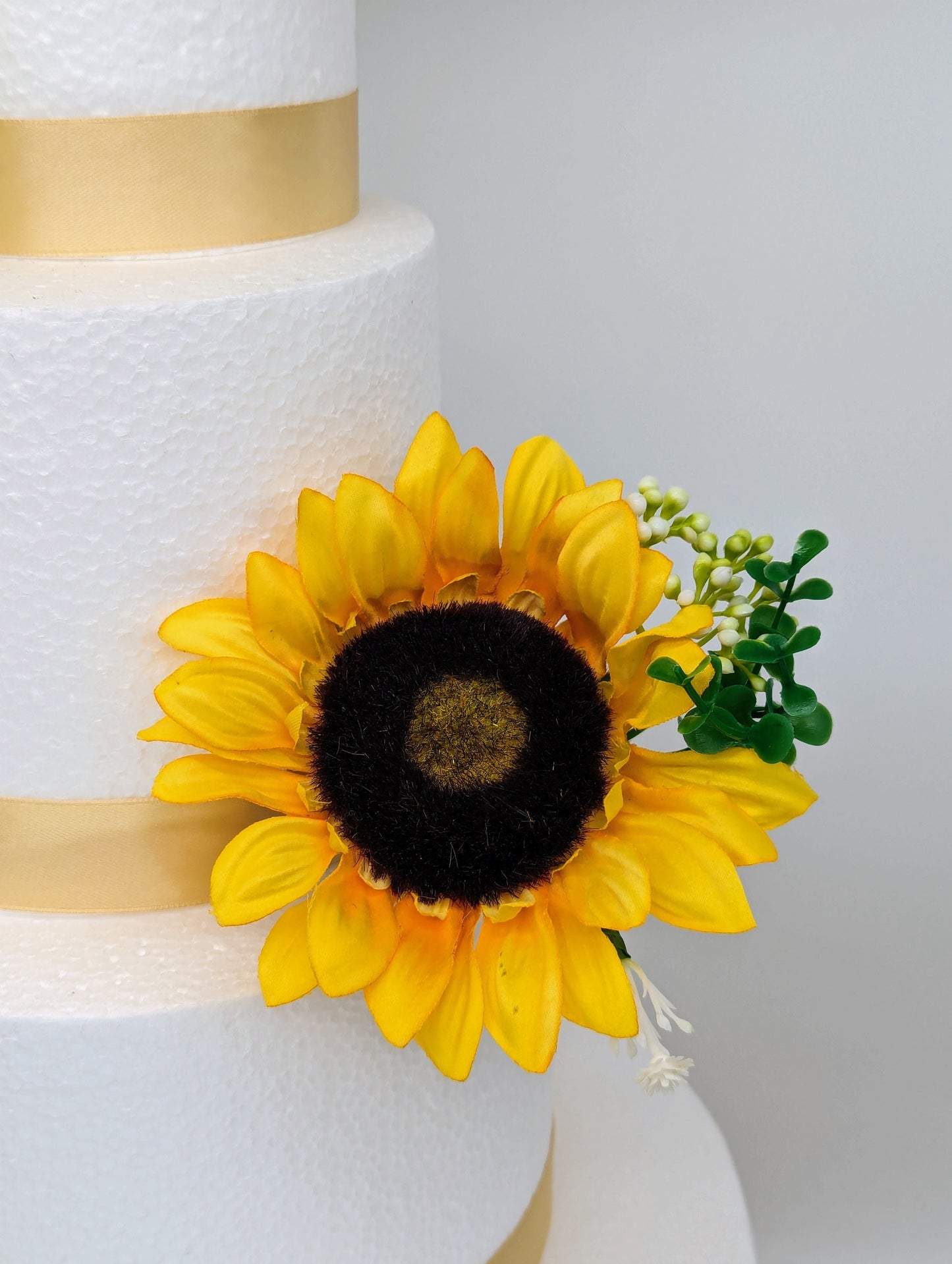 Ivory Rose and Sunflower  Cake Flowers