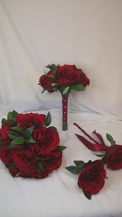 Red Rose Wedding Flowers