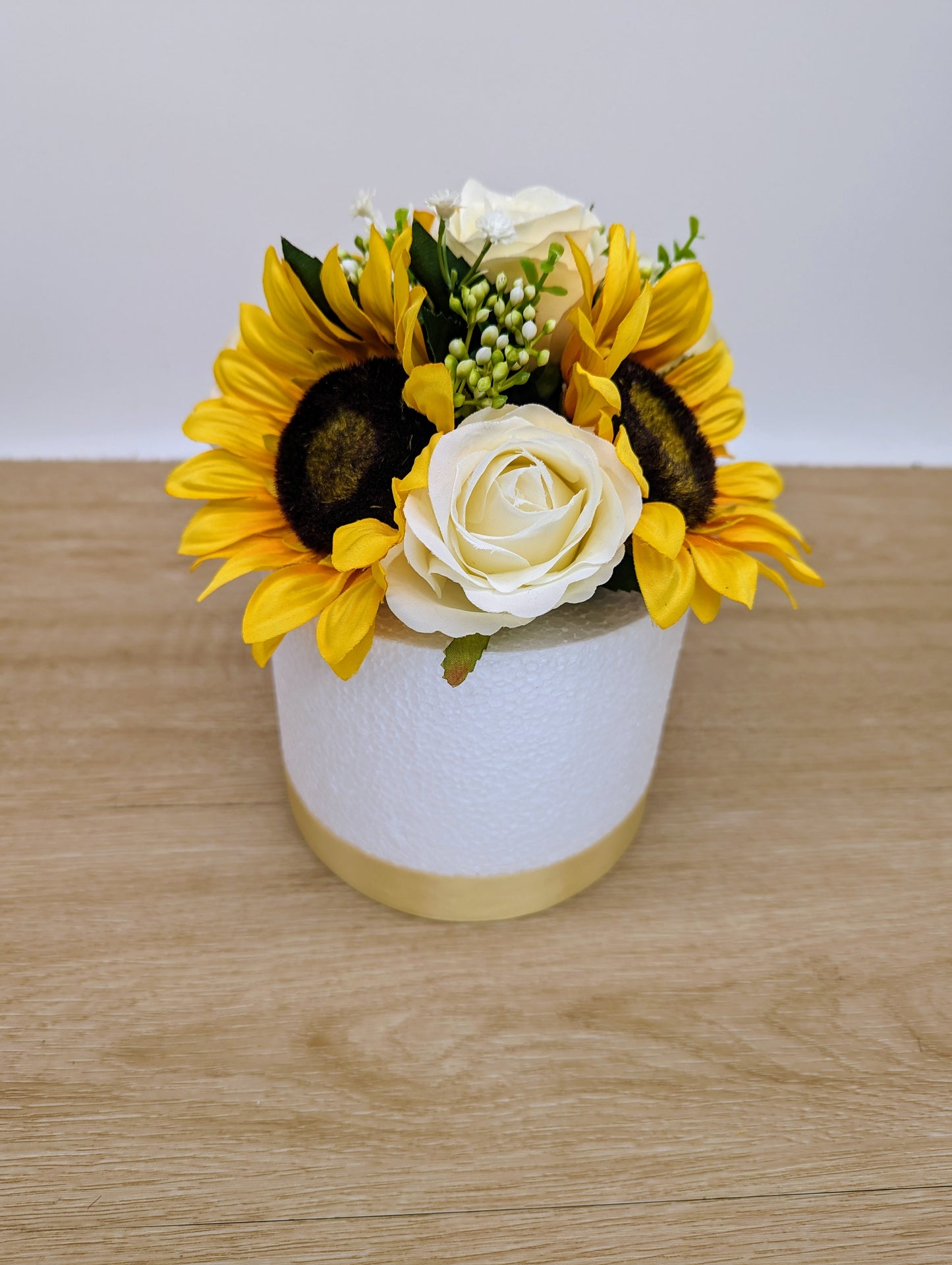 Ivory Rose and Sunflower  Cake Flowers